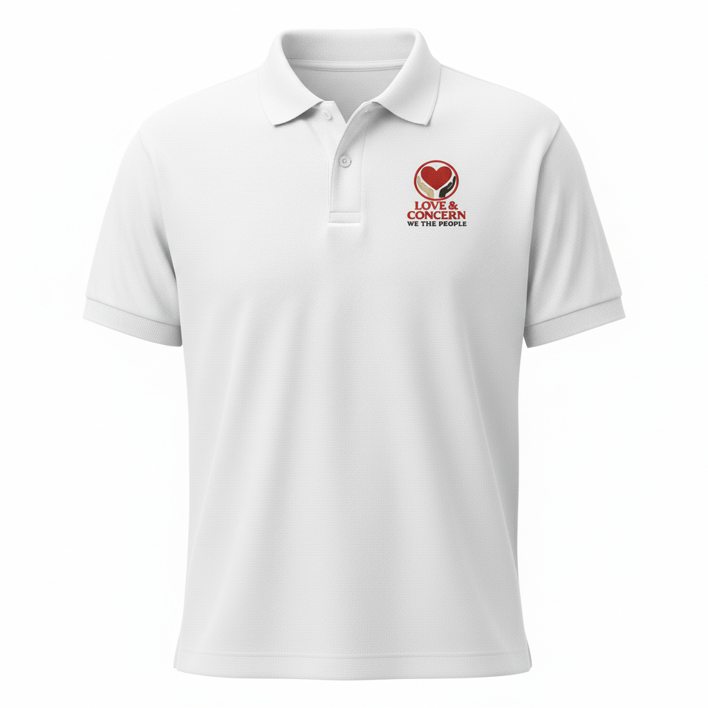 Love & Concern Logo | Polo Shirt White