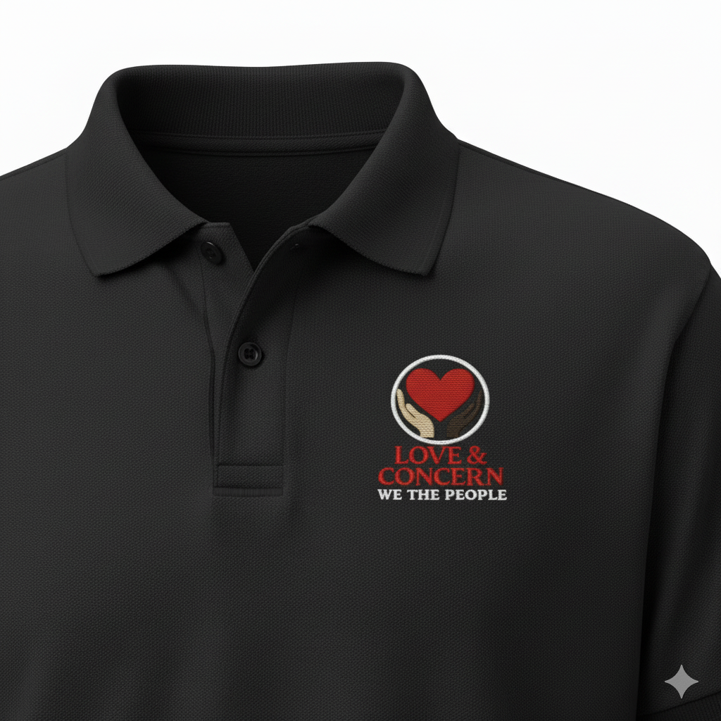 Love & Concern Logo | Polo Shirt Black