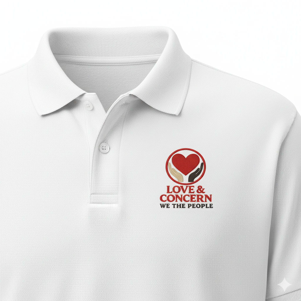 Love & Concern Logo | Polo Shirt White